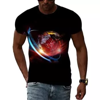 Индивидуальные креативные технологии, модные мужские футболки, летние повседневные футболки с 3D принтом в уличном стиле Harajuku, футболки с короткими рукавами и круглым вырезом, топы S