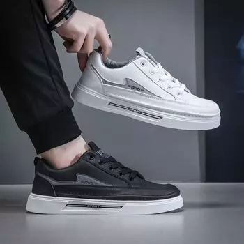 Индивидуальные маленькие белые туфли, новые туфли, мужские модные летние мужские черные повседневные весенние корейские версии модных универсальных кроссовок 35