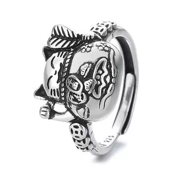 Индивидуальные модные, милые богатые кошачьи кольца, ремесленные ретро-этнические непредвиденные украшения на палец