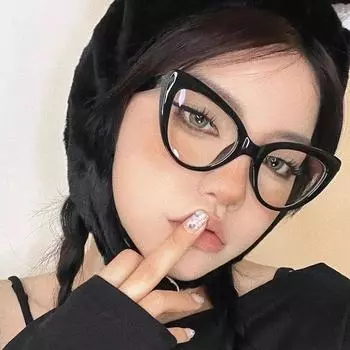 Индивидуальные модные очки «кошачий глаз» для женщин, анти-синий свет, треугольная оправа, вечеринка, компьютерные игры, защита глаз, очки 1