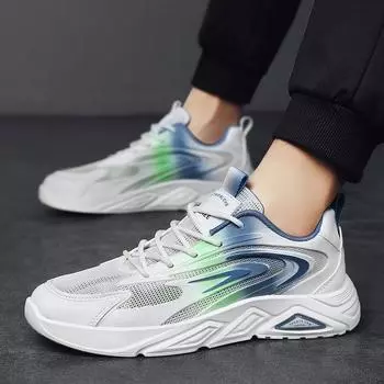 Индивидуальные мужские кроссовки дышащие модные цвета продуманная эластичность четыре сезона минималистичный стиль спортивная обувь для мужчин 39