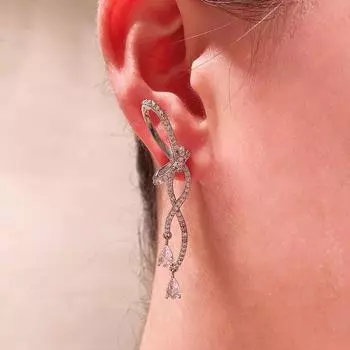 Индивидуальные нерегулярные металлические серьги-банты, новые корейские модные серьги с кристаллами, изысканные женские ювелирные изделия