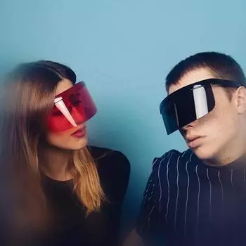 Индивидуальные новые солнцезащитные очки в многоугольной оправе с вырезом, женские модные овальные уличные солнцезащитные очки