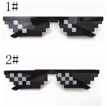 Индивидуальные очки, пиксельные солнцезащитные очки, легкие, высокое качество, портативные, модные, унисекс, ручной работы glasses cloth color random