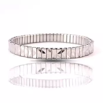Индивидуальные ювелирные изделия из титановой стали, женский модный специальный браслет с ромбом, браслет из нержавеющей стали, эластичный браслет