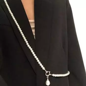 Индивидуальные жемчужины длинная цепь для тела для женщин и девочек универсальные цепи рюкзак кроссбоди ювелирные изделия костюм аксессуары подарки 1pc