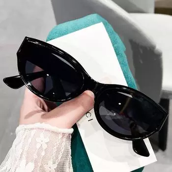 Индивидуальные женские модные солнцезащитные очки «кошачий глаз» женские винтажные черные градиентные солнцезащитные очки onesize