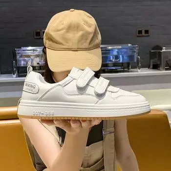 Индивидуальный дизайн на липучке, универсальная спортивная и любительская обувь для студентов, модная обувь для женщин 35 белый