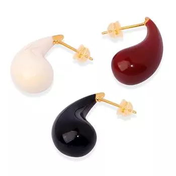 Индивидуальный дизайн серьги капли воды новые темпераментные серьги-гвоздики медное покрытие 18-каратное золото взвешенные глазурованные серьги