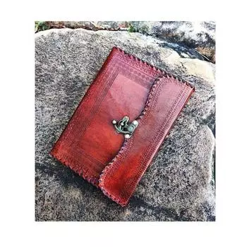 Индивидуальный кожаный журнал для путешествий, кожаный блокнот для зарисовок, блокнот для мужчин и женщин, лучший подарок для студентов-художников, гостевая книга в кожаном переплете 8 x 6 in