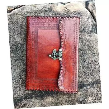 Индивидуальный кожаный журнал для путешествий, кожаный блокнот для зарисовок, блокнот для мужчин и женщин, лучший подарок для студентов-художников, гостевая книга в кожаном переплете 8 x 6 in