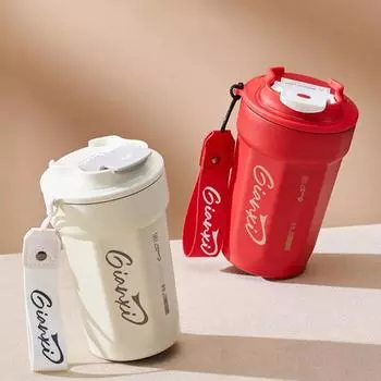 Индивидуальный креативный термос для чая и кофе Индивидуальная герметичная чашка для латте с логотипом и текстом Термос из нержавеющей стали 450ml