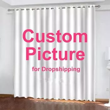 Индивидуальный логотип Po Brand плотные шторы для окон для гостиной занавеска разделитель комнаты POD индивидуальный домашний декор с крючками 1 панель 1 PC W100XH230cm&Rod Pocket