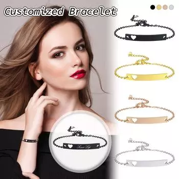 Индивидуальный - плетеный браслет для пары, стальной браслет One Size чёрный