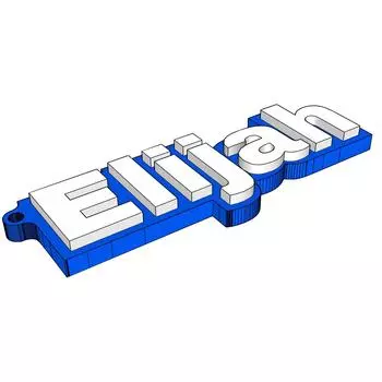 Индивидуальный подарочный брелок для ключей с 3D-печатными шрифтами One Size синий