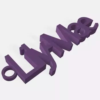 Индивидуальный подарочный брелок для ключей с 3D-печатными шрифтами One Size