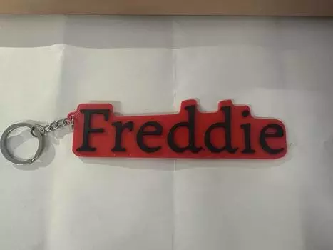 Индивидуальный подарочный брелок для ключей с 3D-печатными шрифтами красный