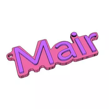 Индивидуальный подарочный брелок для ключей с 3D-печатными шрифтами One Size розовый