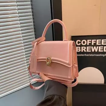 Индивидуальный тренд мода пригородная сумка-мессенджер сумка через плечо женская сумка 2024 весна новая повседневная простая сумка через плечо чёрный