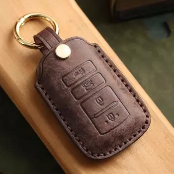 Индивидуализированный чехол для ключа подходит для Kia KIA из натуральной кожи K9, сумка для ключа от машины, чисто ручной работы, высококачественный брелок из коровьей кожи. коричневый