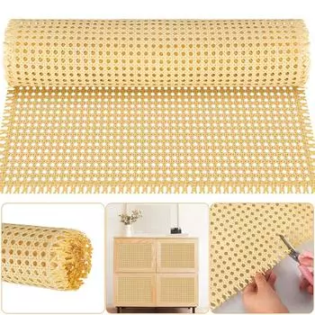 Индонезийская пластиковая лента из ротанга для тростниковых проектов 40/45/50 см тканая открытая сетка в рулонах из тростника, инструменты для ремонта мебели, хит продаж 40x100cm бежевый