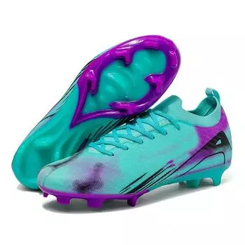 Indoor Soccer Shoes Custom Professional High Ankle Football Boots Outdoor Football Shoes for Men 36 оранжевый