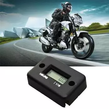 Inductive Digital Hour Meter Waterproof Engine Gauge Hour Meter LCD Display for Bike Motorcycle ATV Boat оранжевый