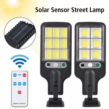 Индукционная лампа на основе человеческого тела с дистанционным управлением, солнечная наружная светодиодная лампа, настенная, 90COB, 1 шт., садовая терраса, гараж, водонепроницаемый IP64 6 LED