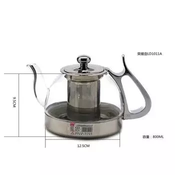 Индукционная плита из нержавеющей стали Специальный стеклянный чайник для кипячения Термостойкий Нагрев Чайник с ситечком для заваривания чая Набор для чая Кунг-фу