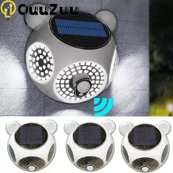 Индукционный настенный светильник, 124 светодиода, солнечный датчик света, уличный водонепроницаемый PIR-сенсор движения, настенный светильник, поддержка магнитного наружного освещения 124 LEDs