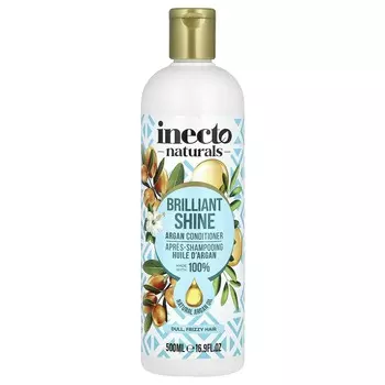 Inecto, Кондиционер с аргановым маслом, бриллиантовый блеск, тусклые и вьющиеся волосы, 16,9 жидких унций (500 мл)
