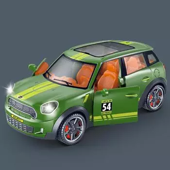 Инерционная машинка для малышей со звуком, светом и открывающимися дверями для детской игры