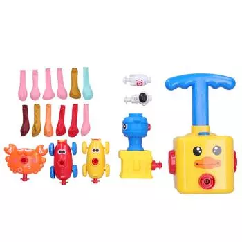 Инерционный воздушный шар с двигателем, автомобиль, пусковая установка для воздушных шаров, башня, игрушка, образовательный научный эксперимент, игрушка, желтый