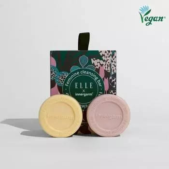 Inergam Vegan Feminine Cleansing Bar набор из 2 предметов (включая пенопластовую сетку)