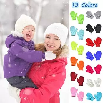 Infant Baby Cute Knit Mittens Girls Boys Of Winter Warm Gloves