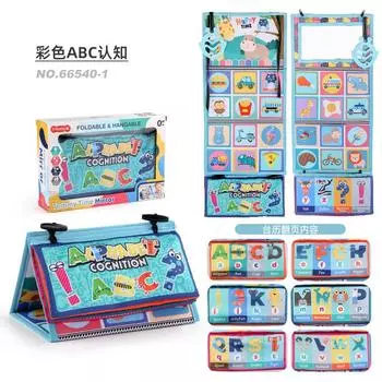 Infants And Young Children Can T Be Torn, Washable Desk Calendar Cloth Book Toy, Early Education Cognitive Fruit, English Alphabet Fun Mirror Set