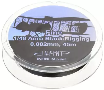 Infini Model Fine Aero Rigging x 45m Black Plastic Model Parts IR4800 0.082mm 1/48