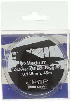 Infini Model Medium Aero Rigging x 45m Black Plastic Model Parts IR3200 0.135mm 1/32