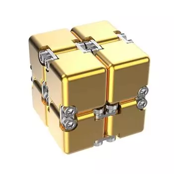 Infinity Cube Magic Cube Алюминиевый MagicCube 3D Головоломка Infinity Fidget Cube Игра для взрослых Прочная и тяжелая игрушка для декомпрессии Портативная версия (DIY