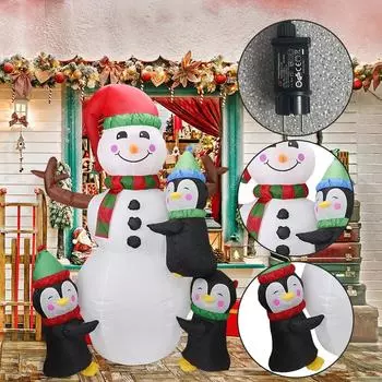 Inflatable Christmas Snowman Lights Led Garden Lights Holiday Decorative Toys Home Decorations EU Plug