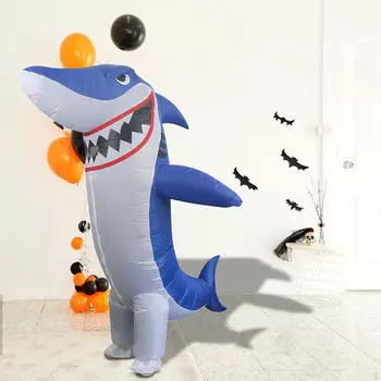 Надувной костюм акулы для косплея, милый удар для сценического шоу