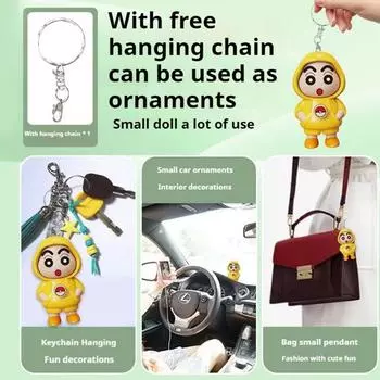 Influencer Crayon Small Face Doll Decompression Small Toy Fun Key Chain Doll Hand Cute Stylish Game Decoration For Kids