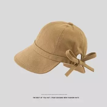 Influencer Picks Bows Trendy Bucket Hat Women s Autumn K-style Casual Hat Cover Face Can Tie Ponytail Bucket Hat Ponytail Bows-khakis Adjustable