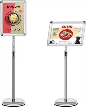 Информационная доска VAIIGO A4 Алюминиевая стойка для меню Регулируемая по высоте стойка Информационная доска для объявлений о компании Мероприятия Прием Магазин