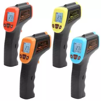 Инфракрасный пистолет для измерения температуры с ЖК-дисплеем, промышленный термометр GM320S жёлтый