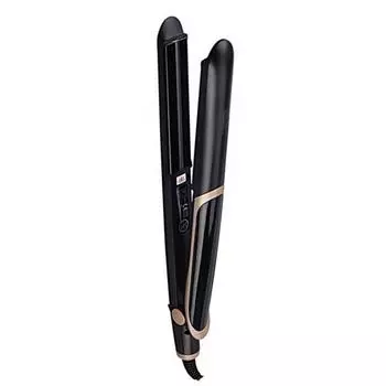 Инфракрасный прямой выпрямитель для волос с подогревом и светодиодным дисплеем мощности, профессиональный выпрямитель для волос EU чёрный