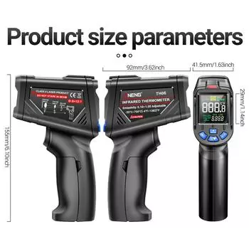 Инфракрасный термометр, ручной измеритель температуры тепла для приготовления пищи, печи для пиццы, грилей и двигателя, не для человека