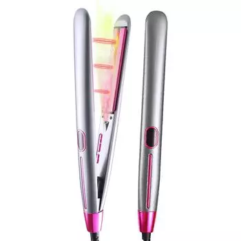 Инфракрасный выпрямитель для волос и бигуди с отрицательными ионами Инфракрасный анион двойного назначения 2 в 1 Выпрямитель для волос с бигуди European standard