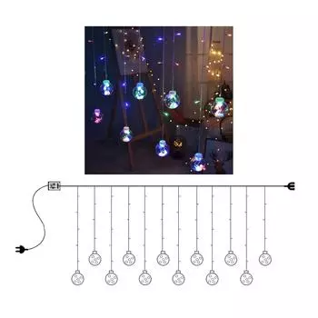 ing занавеска гирлянда свет для украшения спальни