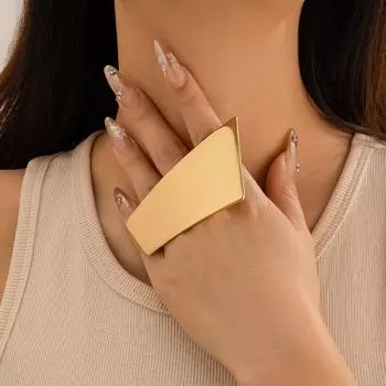 Ingemark преувеличенные большие массивные металлические кольца неправильной формы для женщин, тренд 2024 года, кольцо для пары с геометрическим рисунком в стиле панк, свадебные ювелирные аксессуары